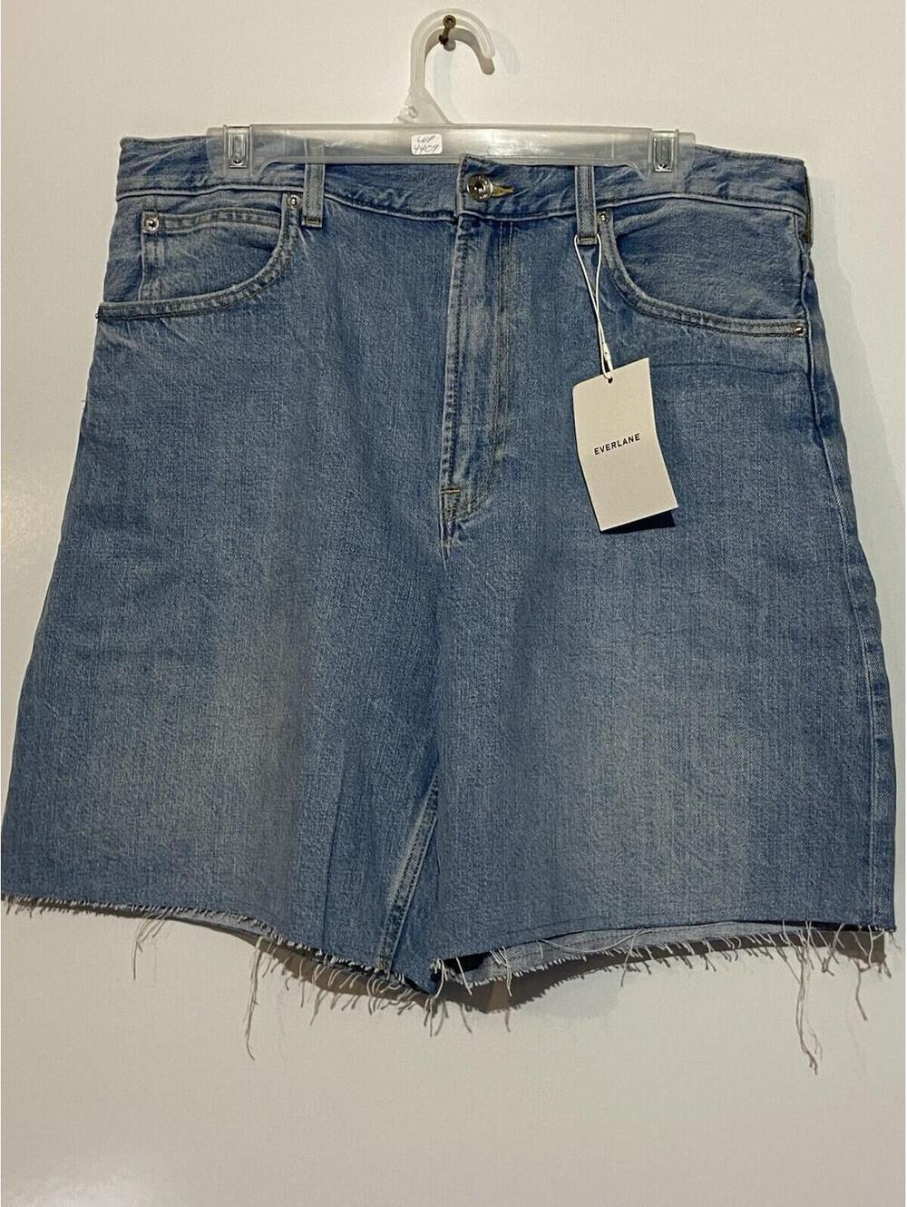 Womens EVERLANE Denim Tencel Organic Cotton The OG Baggy Shorts Sz 30R NEW NWT